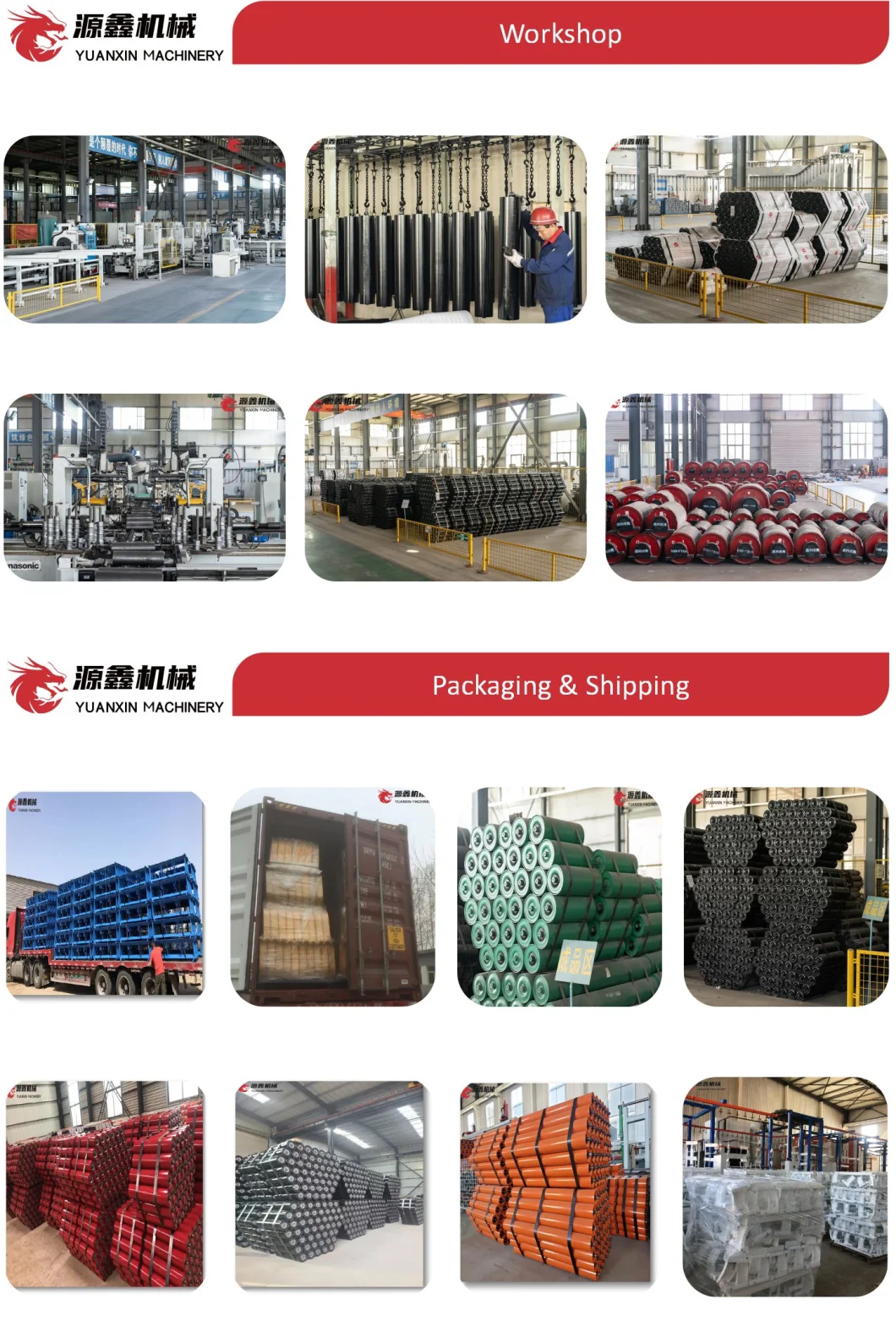 Geam Material Transportation Belt Conveyor Roller Idler Carrier/Impact/Spiral/Screw/Return/Rubber Disc/Self Aligning/Nylon Conveyor Roller Idler/Troughing