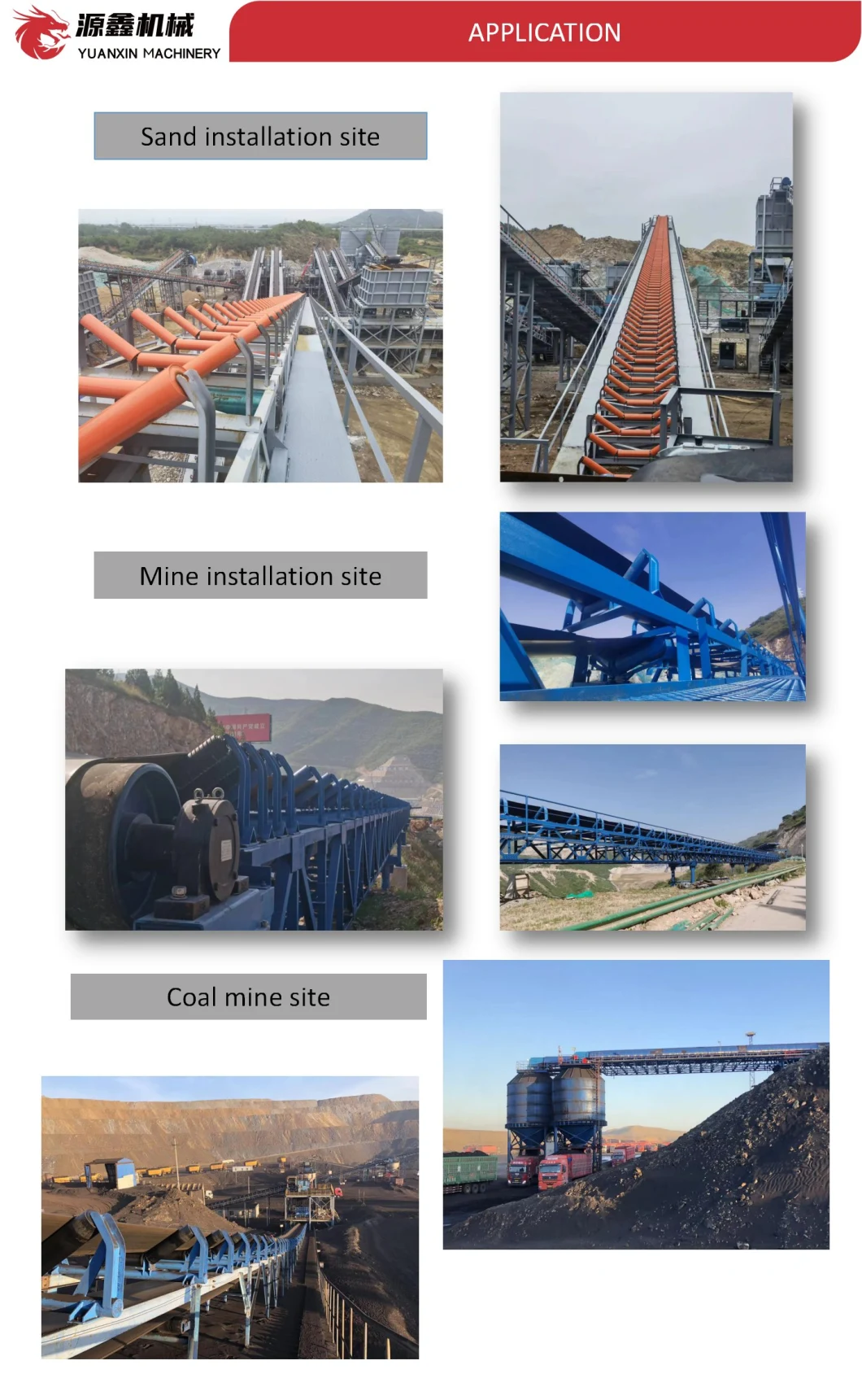 Geam Material Transportation Belt Conveyor Roller Idler Carrier/Impact/Spiral/Screw/Return/Rubber Disc/Self Aligning/Nylon Conveyor Roller Idler/Troughing