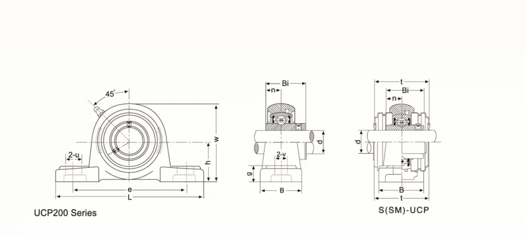 Conveyor Parts Transmission Gaerbox Belt Parts UCP216 Metric/Imperial/Non-Standard Spherical Pillow Blocks Bearings