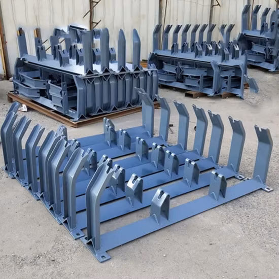 Supports de rouleau libre de retour de convoyeur à bande de transport, cadres