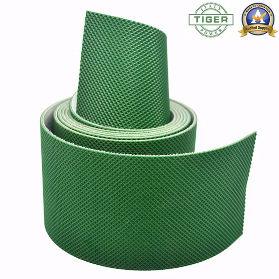 Bande transporteuse en PVC à paroi latérale Bande transporteuse plate en PVC Intbuying pour le transport industriel Ceinture à double garde-corps