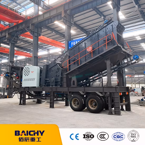 50-100tph Stone Cone Impact VSI Hammer Roller Mobile Portable pour calcaire granit Riverstone basalte carrière concassage et exploitation minière